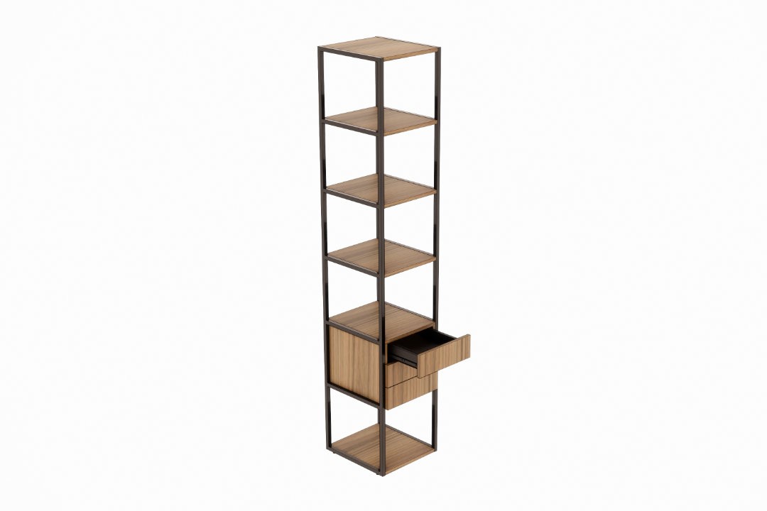 Estante extra alta industrial com gavetas 40 cm Soho